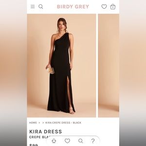 Beautiful Birdy Grey, black bridesmaids dress. Worn once & in perfect condition